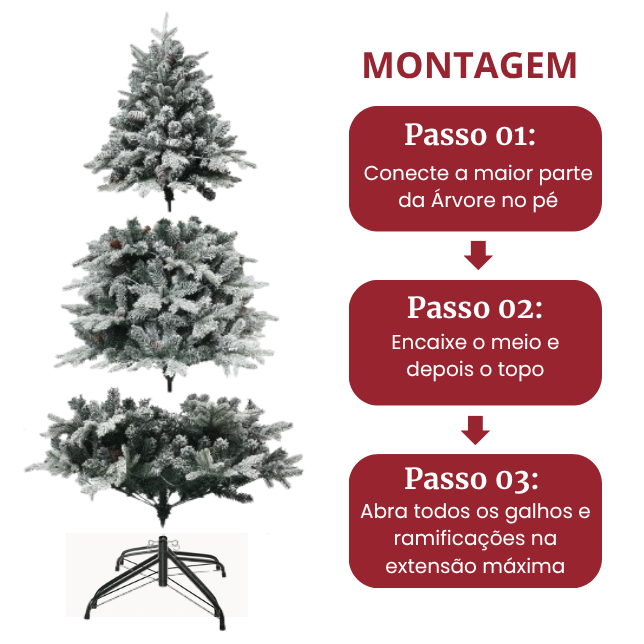 Árvore Nevada Clássica (sem LED)
