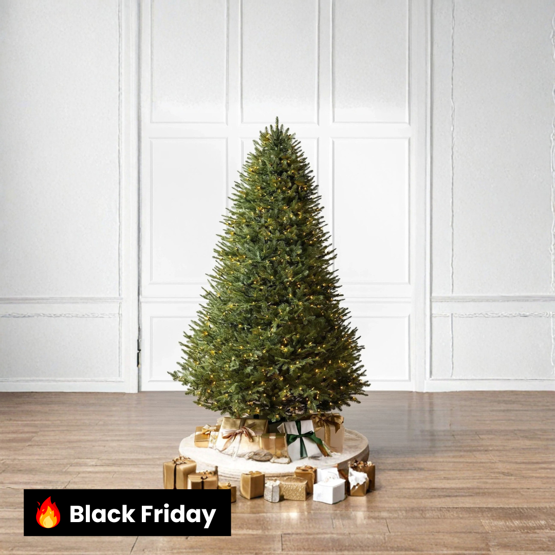 Árvore de Natal Verde Premium com Galhos Articulados, Suporte Metálico e Micro LEDs Embutidos