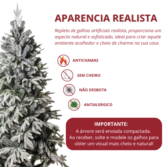 Árvore Nevada Clássica (sem LED)