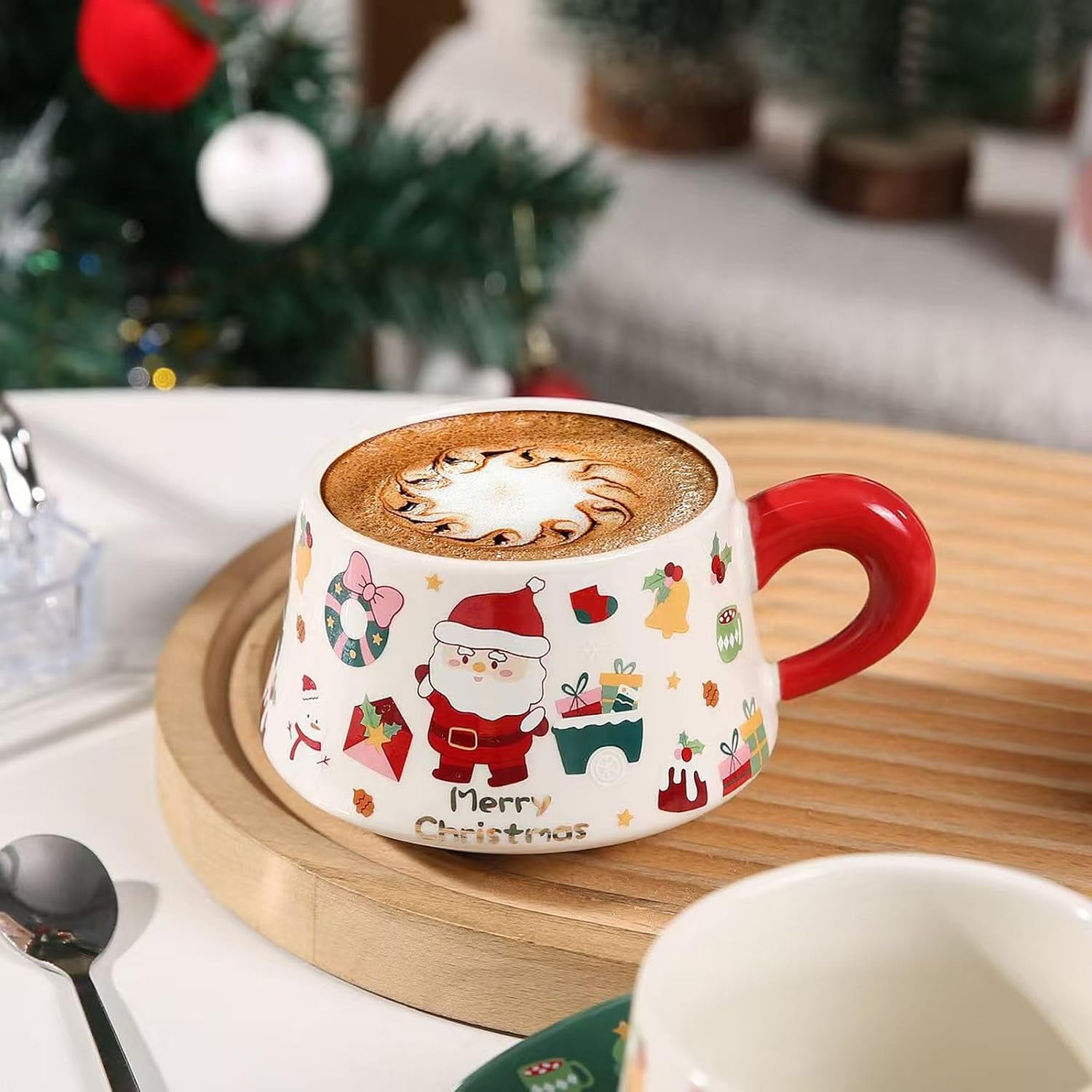 Kit Caneca Casal Natalino com Colher – 2 Peças