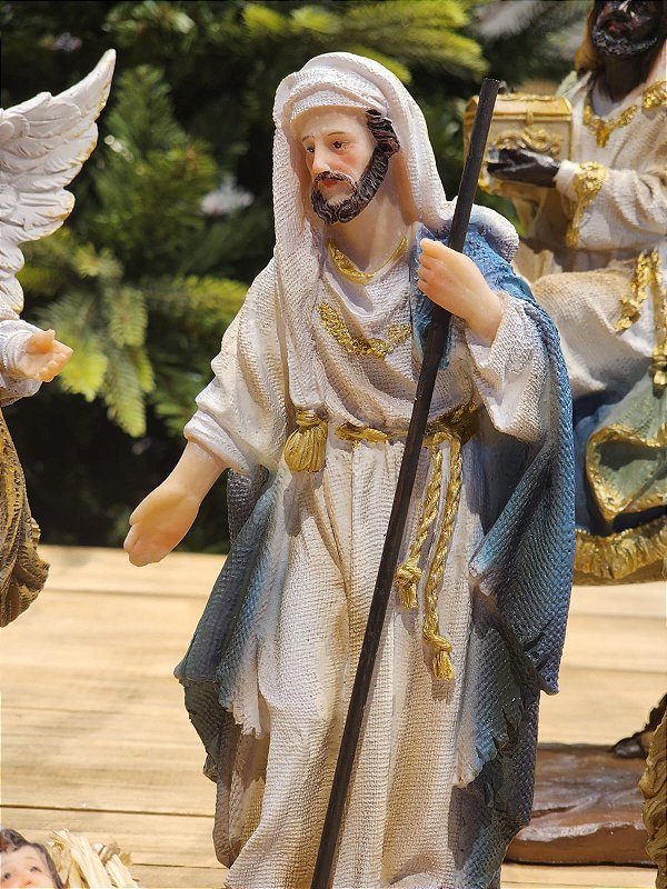 PRESÉPIO DE RESINA LUXO 11 PÇS