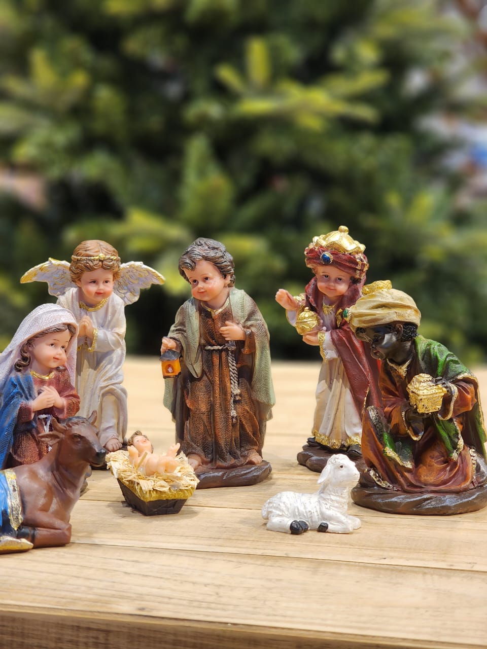 PRESÉPIO DE RESINA INFANTIL LUXO 11 PÇS