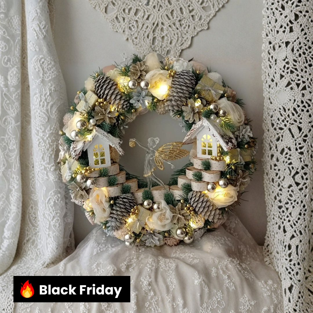 Guirlanda Decoração Natalina Luxo com Led 55CM