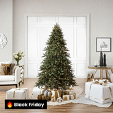 Árvore de Natal California Baby Redwood com Galhos Articulados, Suporte Metálico e Micro LEDs Embutidos