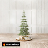 Árvore de Natal Slim Alpine com Galhos Articulados, Suporte Metálico e Micro LEDs Embutidos