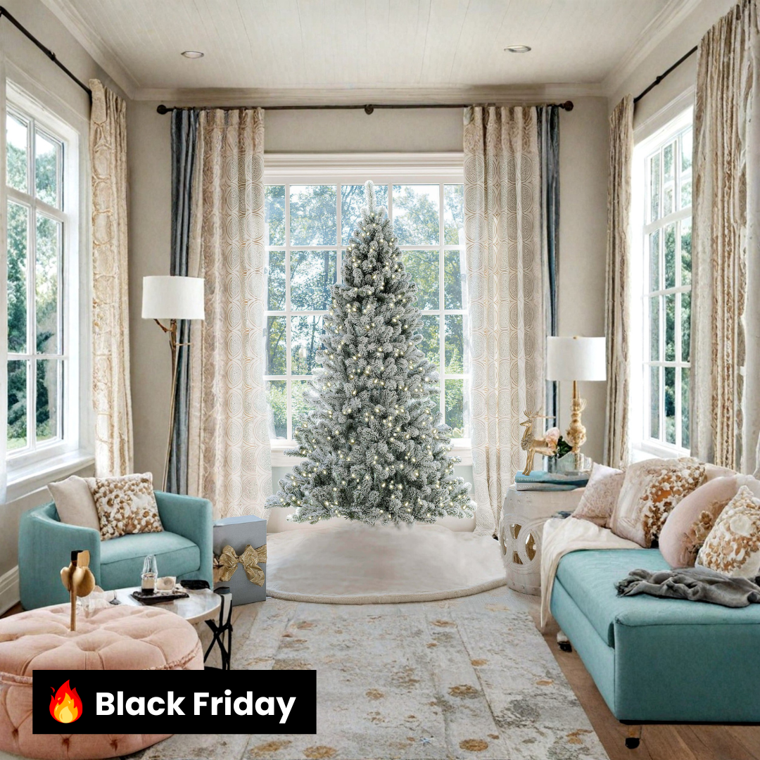 Árvore Príncipe Nevado com 350 Luzes Quentes