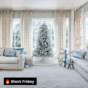 Árvore Rei dos Flocos com Neve Sem Iluminação