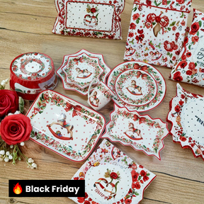 Kit Porcelana Natalina Elegance – 9 Peças