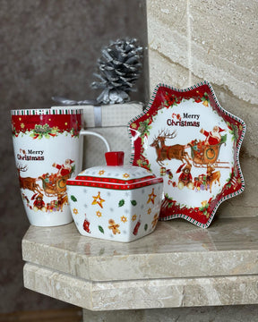 Kit Porcelana Natalina Mini – 3 Peças