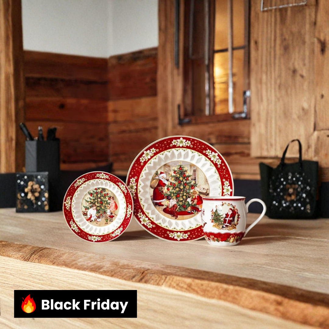 Kit Porcelana Natalina Mini – 3 Peças