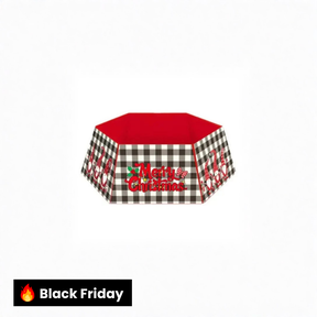 Saia Árvore de Natal Decorativo Estampado 60x40x25cm