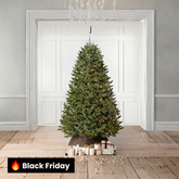 Árvore de Natal Verde Tradicional com Galhos Articulados, Suporte Metálico e Micro LEDs Embutidos