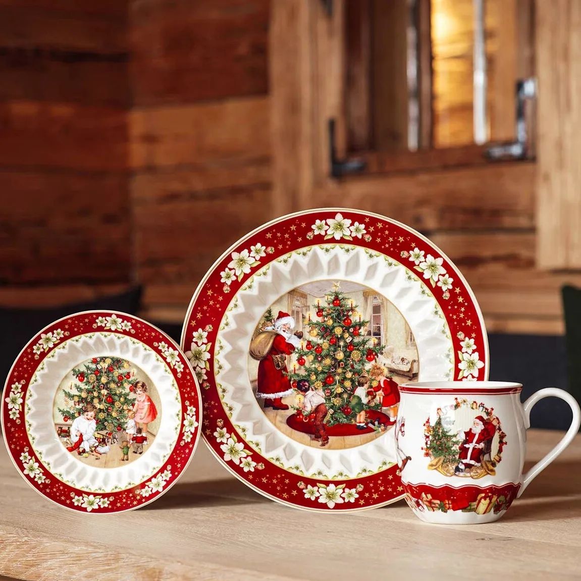 Kit Porcelana Natalina Mini – 3 Peças