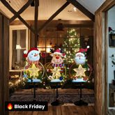 Estacas Luminosas de Natal – Kit com 3 Peças