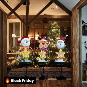 Estacas Luminosas de Natal – Kit com 3 Peças