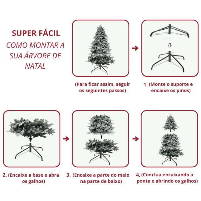 Árvore Nevada Clássica (sem LED)