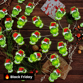 Luzes LED Verdes do Grinch – 40 Peças