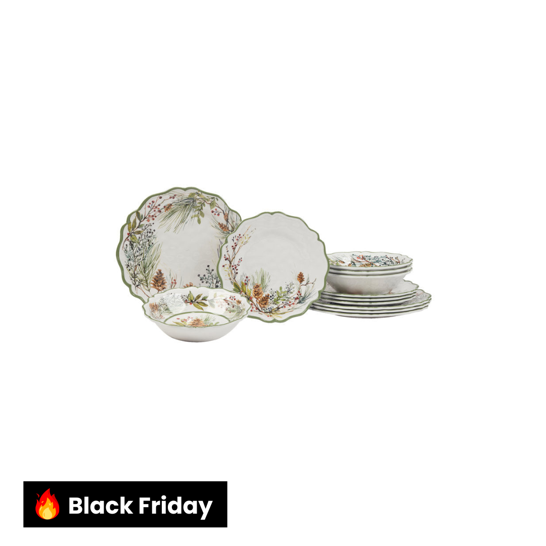 Kit Louças Onduladas de Porcelana – 12 Peças