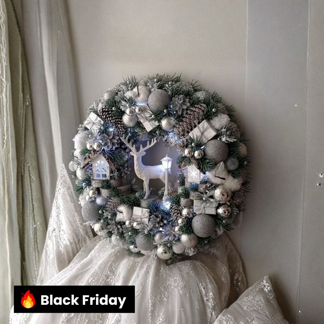 Guirlanda Decoração Natalina Luxo com Led 65CM