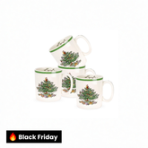 Kit Canecas Porcelanato Árvore de Natal – 4 Peças