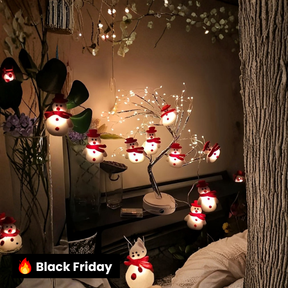 10 Luzes de Corda de Boneco de Neve LED