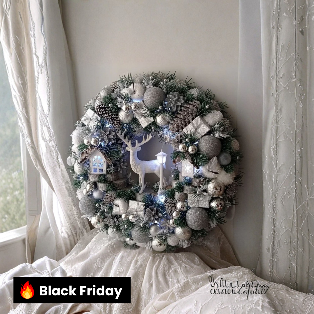 Guirlanda Decoração Natalina Luxo com Led 65CM