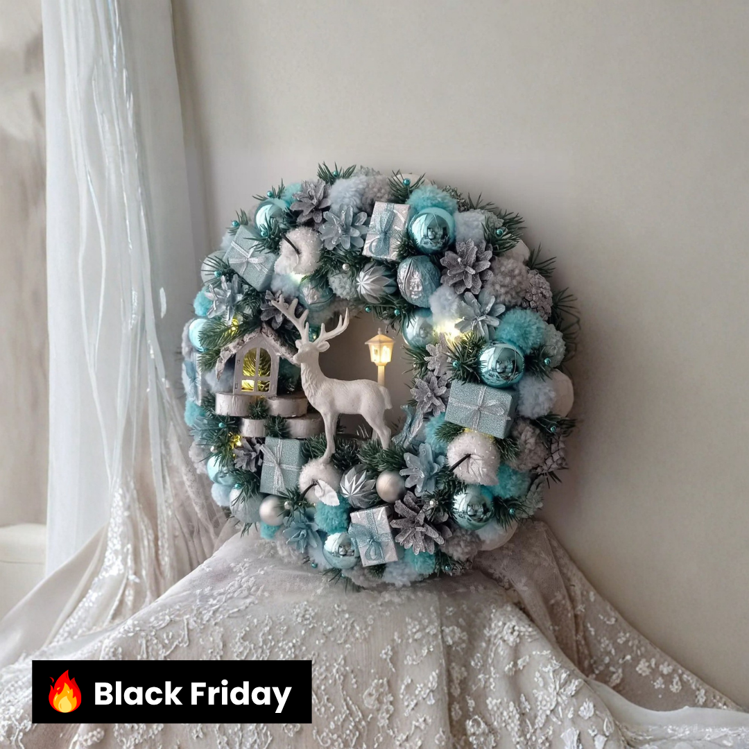 Guirlanda Decoração Natalina Luxo com Led 65CM