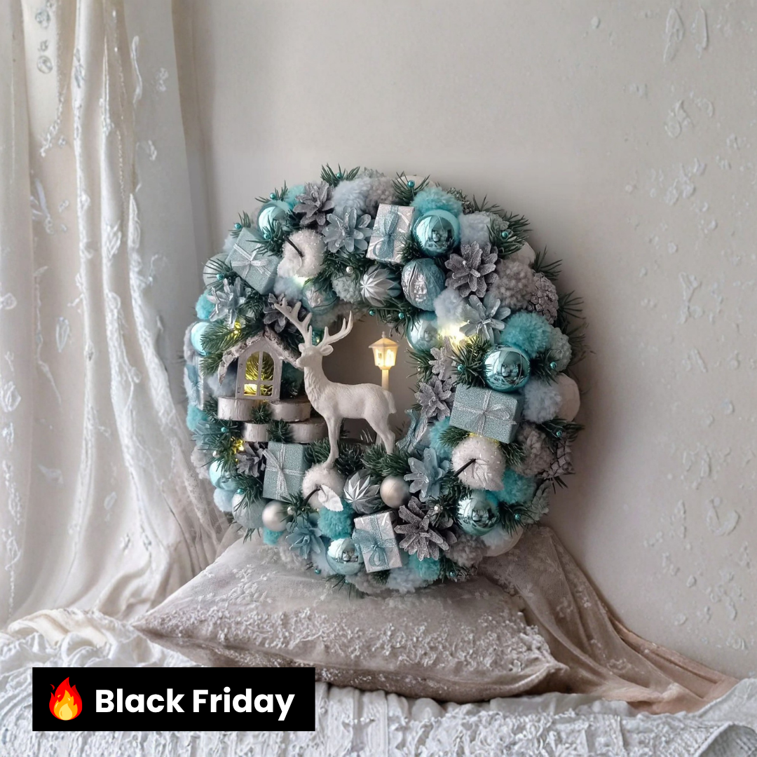 Guirlanda Decoração Natalina Luxo com Led 55CM