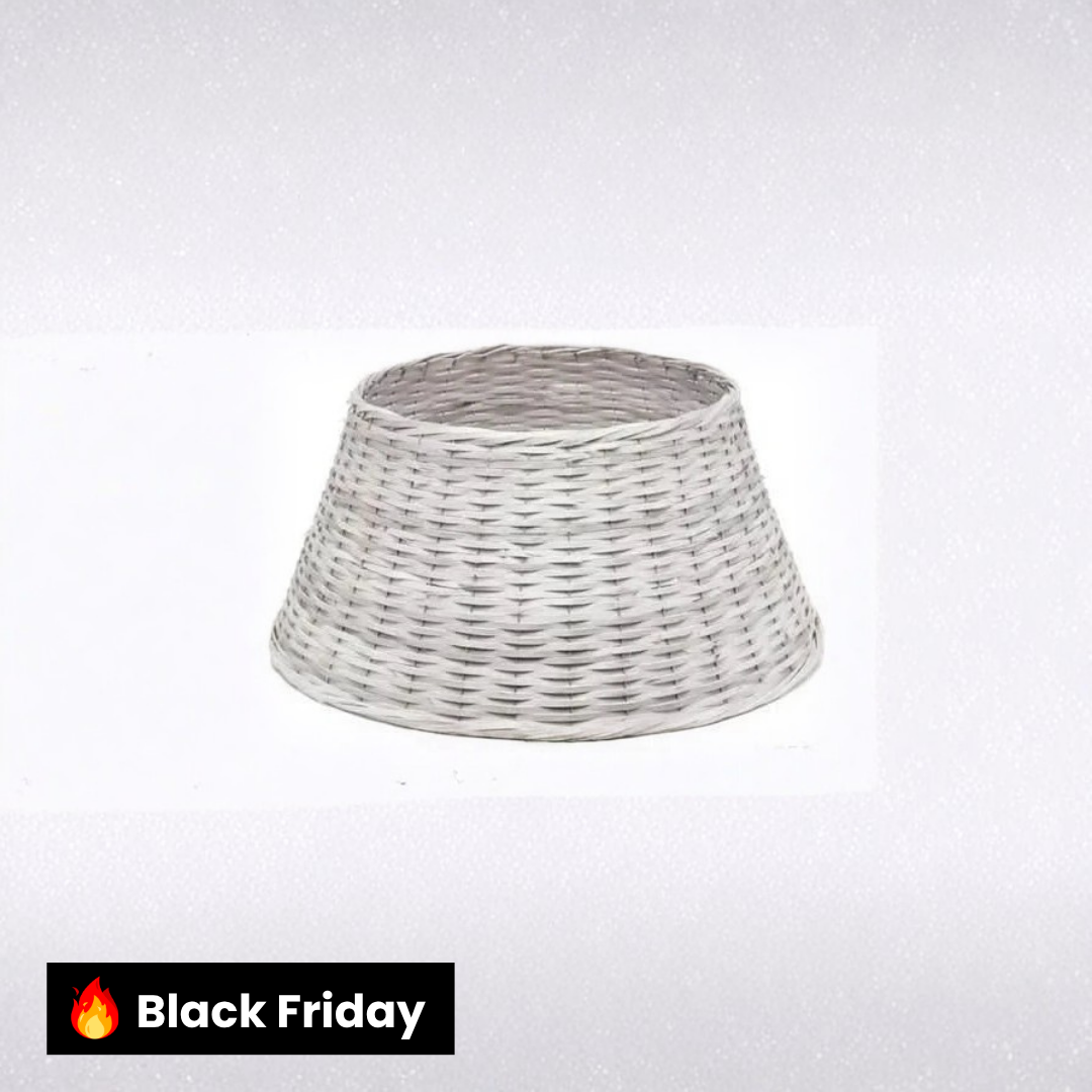 Saia De Árvore Natal Rigida Fibra Cinza 45x70cm