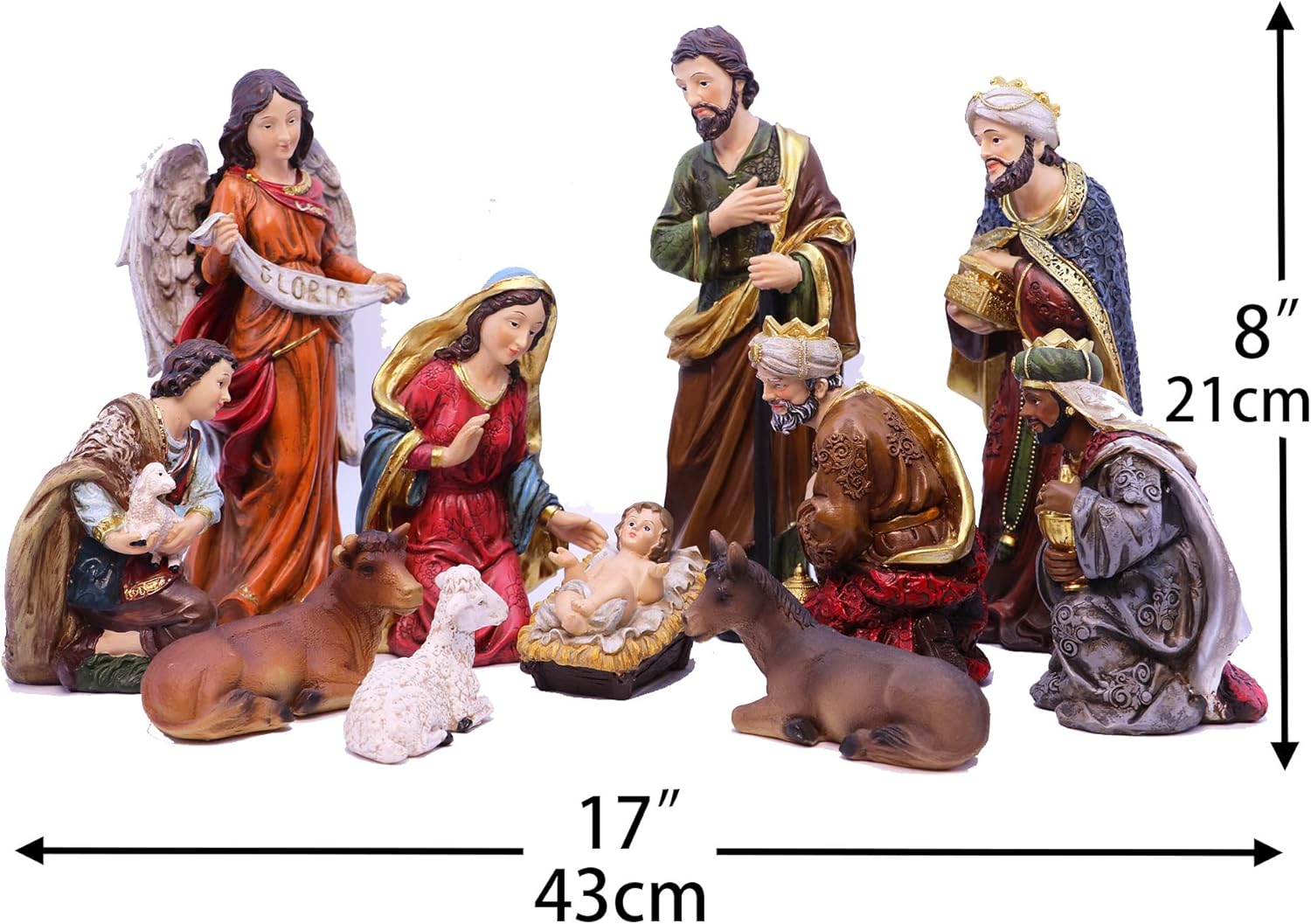 Presépio Tradicional Sagrada Família – 11 Peças (21 -32 cm)