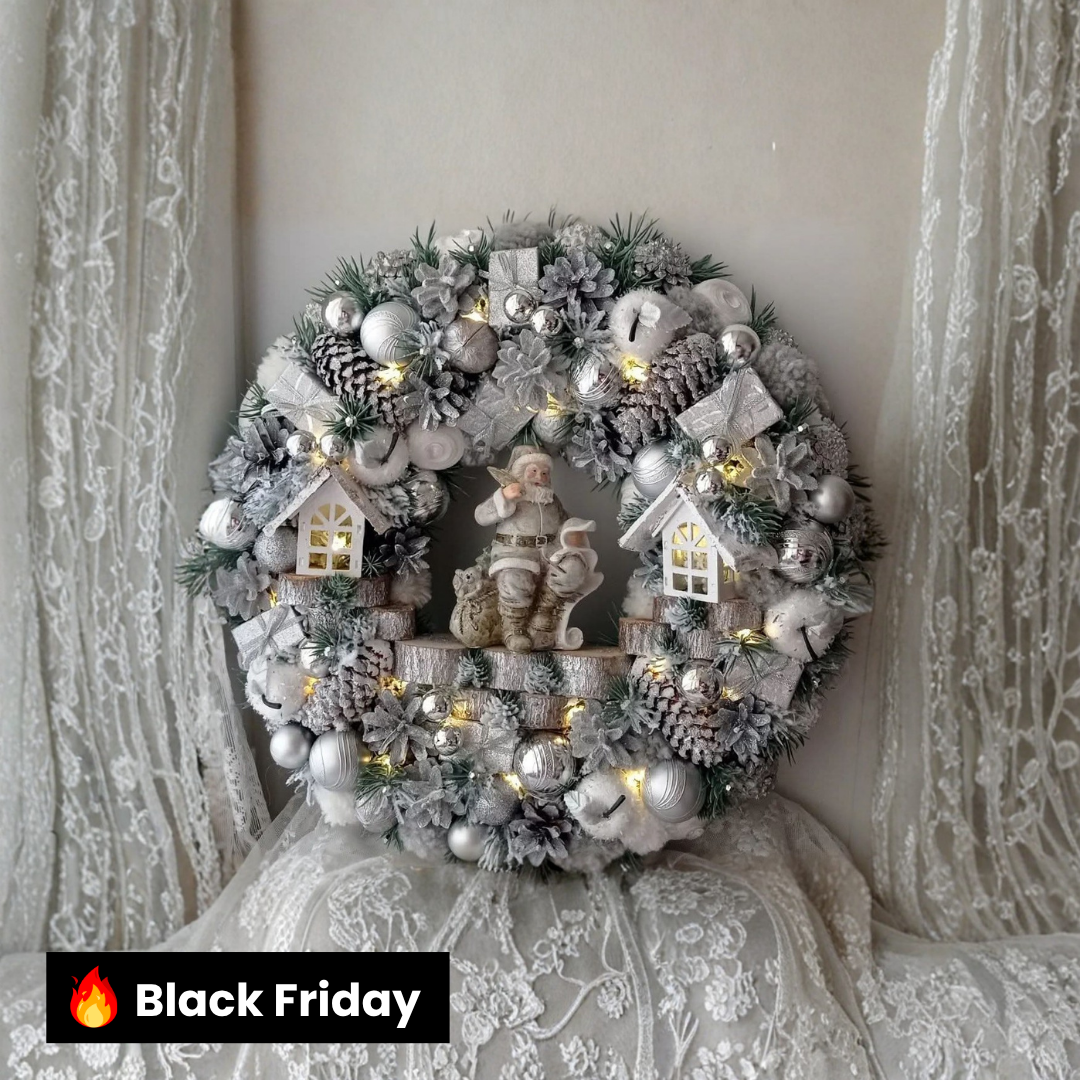 Guirlanda Decoração Natalina Luxo com Led 55CM