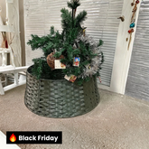 Saia Árvore de Natal Verde Escuro Rústico 64x40x20cm