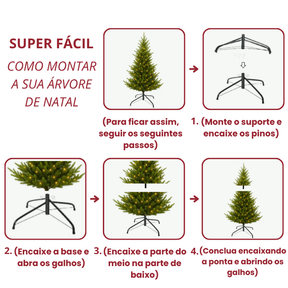 Pinheiro de Natal 900 Galhos [ + LED DE BRINDE ]