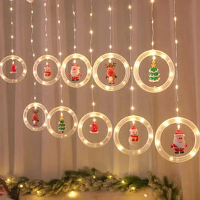 Cortina de Luzes de Natal em LED para Decoração – Brilho Festivo e Encantador
