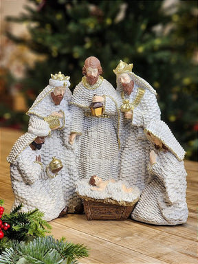 PRESÉPIO EM RESINA BRANCO