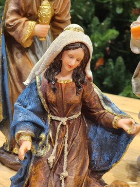 PRESÉPIO DE RESINA LUXO 11 PÇS