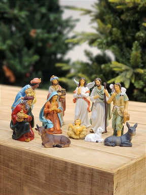 PRESÉPIO DE RESINA LUXO 11 PÇS