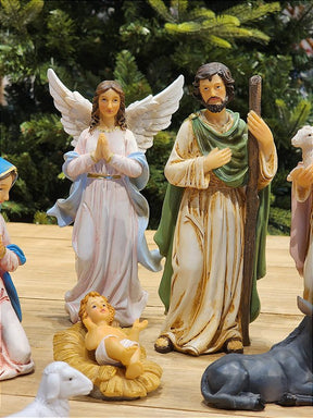 PRESÉPIO DE RESINA LUXO 11 PÇS - 20CM