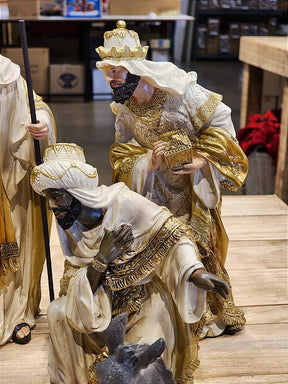 PRESÉPIO DE RESINA LUXO 11 PÇS